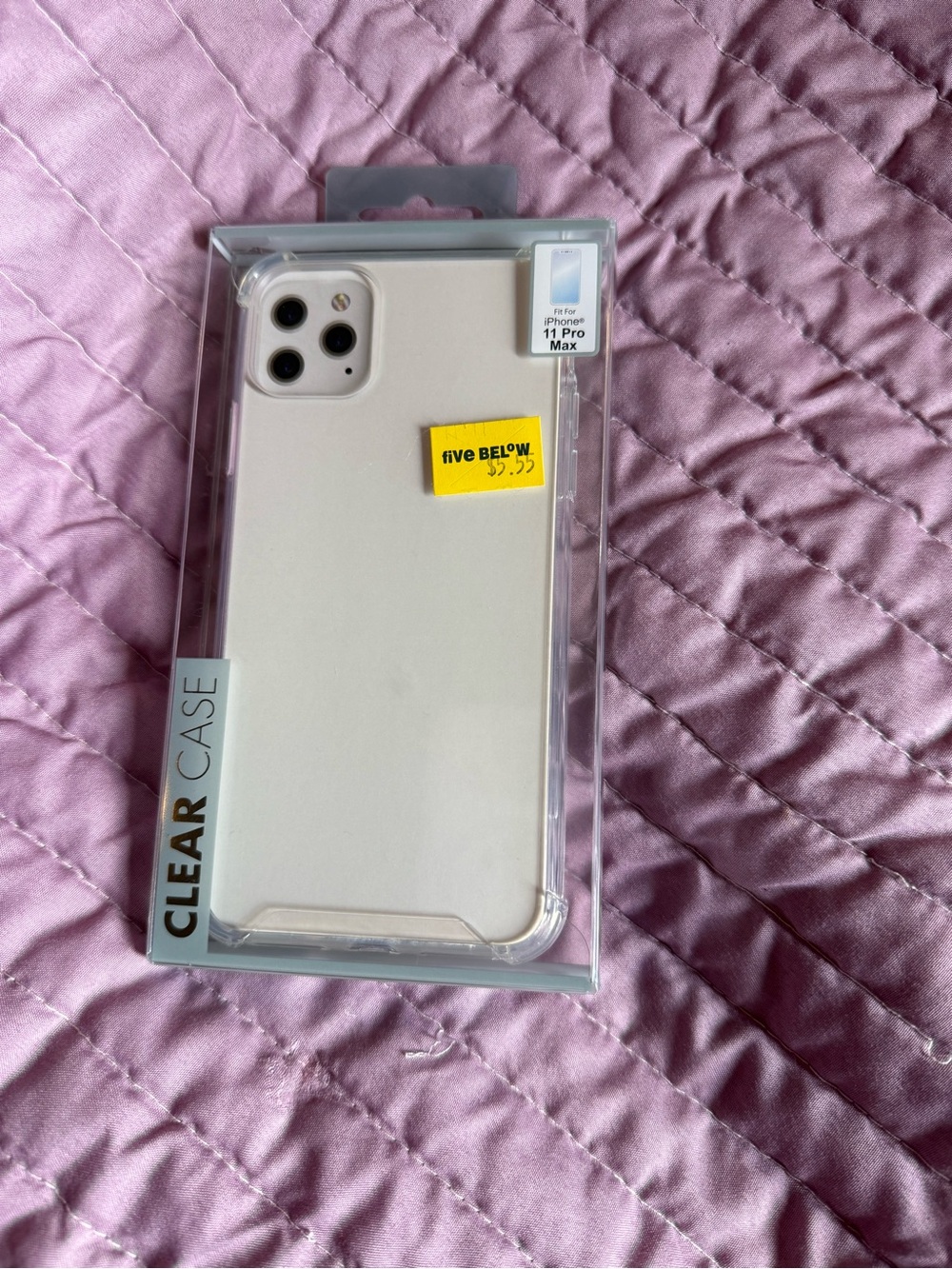 Clear Protective Phone Case for iPhone 11 Pro Max — White